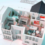 3d real estate animation walkthrough showing modern home interior with virtual furniture and realistic lighting effects