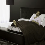 Modern sleep solutions smart bed with AI technology and temperature control for better sleep quality