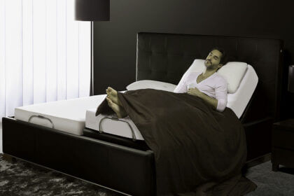 Modern sleep solutions smart bed with AI technology and temperature control for better sleep quality