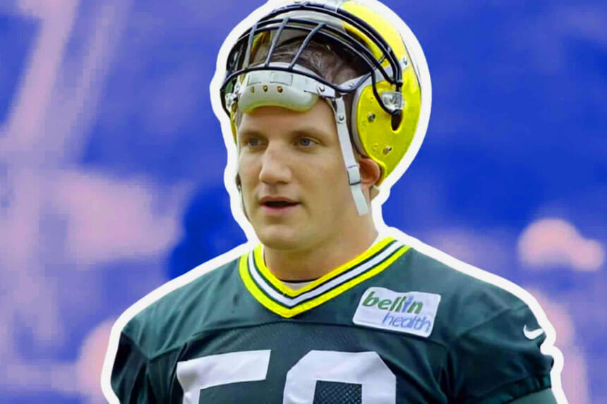 AJ Hawk net worth infographic showing $20 million wealth from NFL career and media earnings in 2025