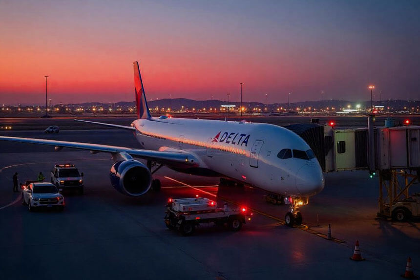 Delta flight DL275 Airbus A350 aircraft diverted to LAX airport after emergency landing due to engine anti-ice system failure